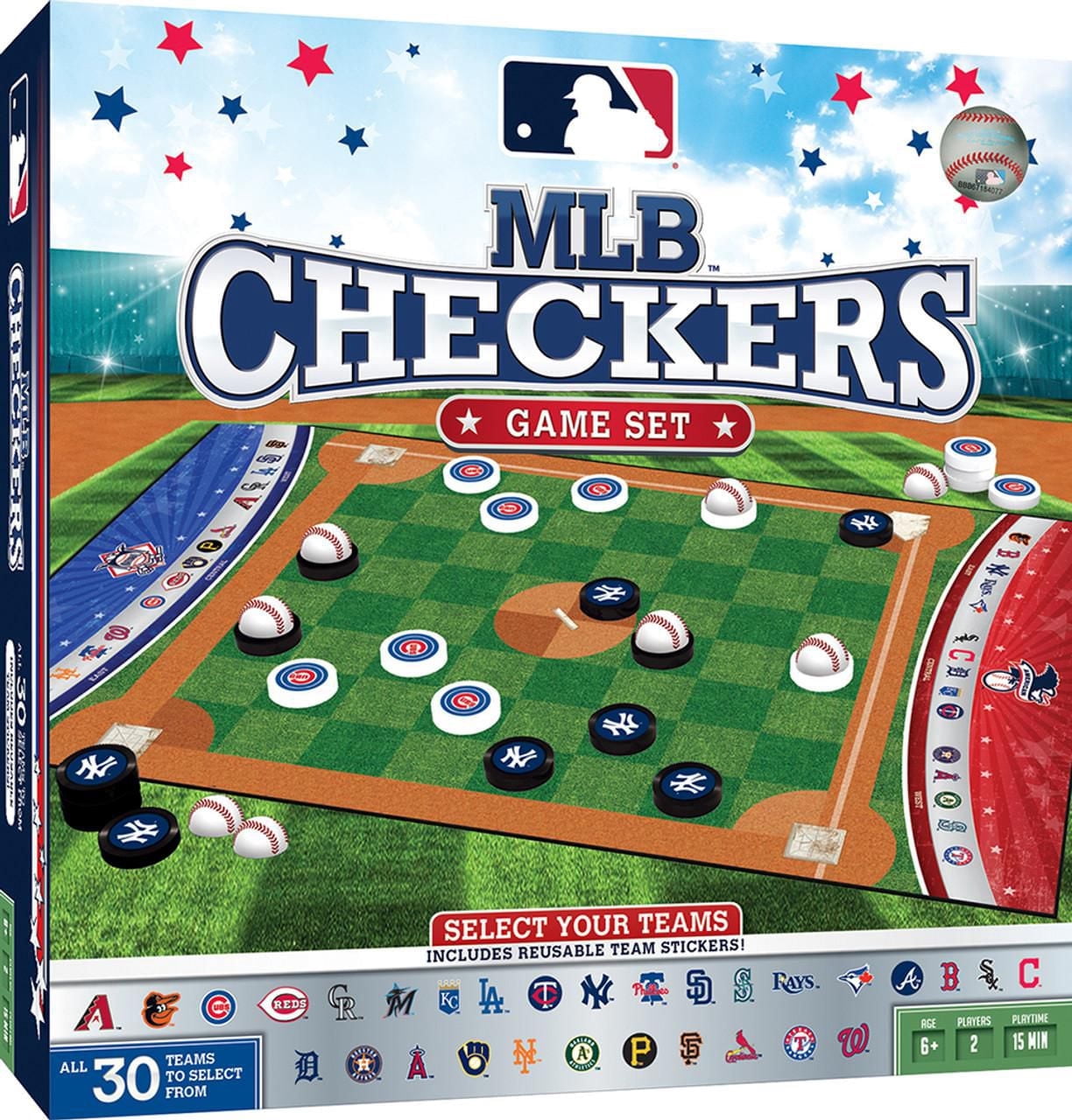 Masterpieces Puzzle Company MLB League Checkers Board Game