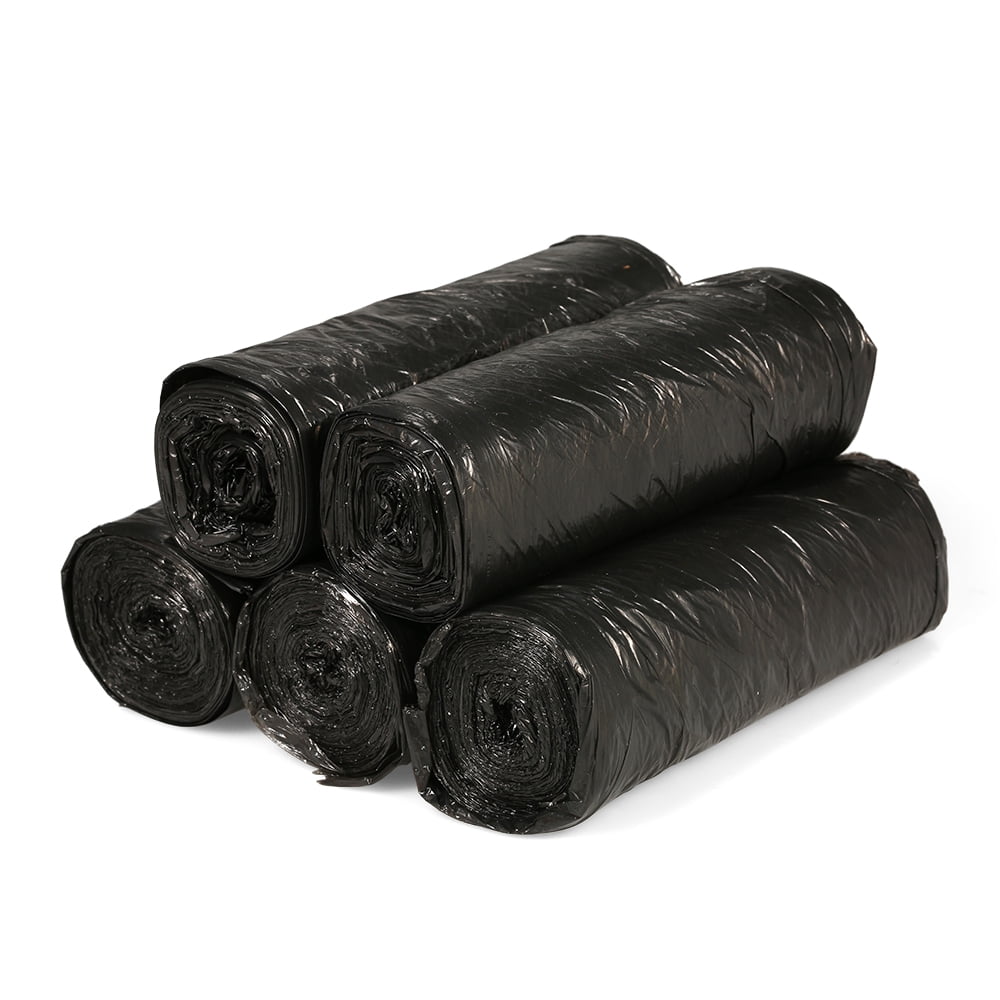 Yeacher 100pcs Plastic Bag Trash Bags Waste Bin Bags 5 Rolls Garbage Bags 18