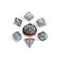 thumbnail image 3 of Metallic Dice Games LIC4177 Mini Poly Stardust Dice Set, Gray & Silver - Set of 7, 3 of 3