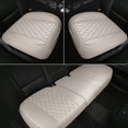 thumbnail image 3 of S SERENABLE PU Leather Front Rear Car Seat Cover Cushion Pad, Anti-slip & Full Wrapping Edge Grey Rear, 3 of 4