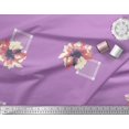 thumbnail image 2 of Soimoi Velvet Fabric Square & Floral Artistic Print Fabric by The Yard 58 Inch Wide, 2 of 4