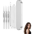 thumbnail image 1 of Classicous Blackhead Remover Tools, Stainless Steel Blackhead Remover Kit, Facial Blackhead Remover Tweezers, 14 in 1 Comedone Extractor Tools Set with Portable Case (8pcs), 1 of 8