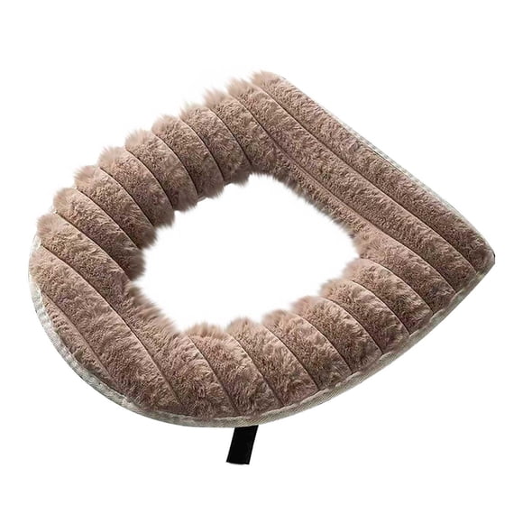 Housse de Siège de Toilette en Molleton Peluche, Coussin Épais et Chaud avec Fermeture Éclair pour un Retrait Facile et le Confort Hivernal