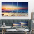 thumbnail image 1 of Beautiful Sunrise over Blue Sea - Seashore Canvas Art Print, 1 of 3