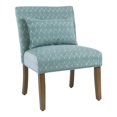 thumbnail image 1 of HomePop Transitional Fabric Parker Accent Chair with Pillow in Teal Blue, 1 of 12