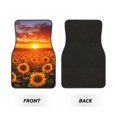 thumbnail image 2 of Kdxio Sunset Golden Sunflower Field Print Car Floor Mats Universal SUV Front Rear Floor Foot Mats 4-Piece Full Set with Non-Slip Rubber Backing Car Accessories for Most Cars, 2 of 7