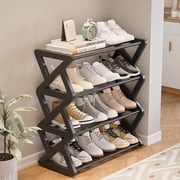 Chmadoxn Shoe Rack for Closet,Closet Organizers and Storage, Organization and Storage, Shoe Rack Shoe Rack Organizer Four Tier Shoe Rack Daily Use Bedroom Closet Entryway Bedroom Shoe Rack
