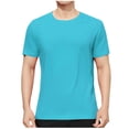 thumbnail image 1 of Dagugfen Tops for Men Summer Short Sleeve Round Neck Lightweight Casual Basic Tee Shirts Solid Color, 1 of 6