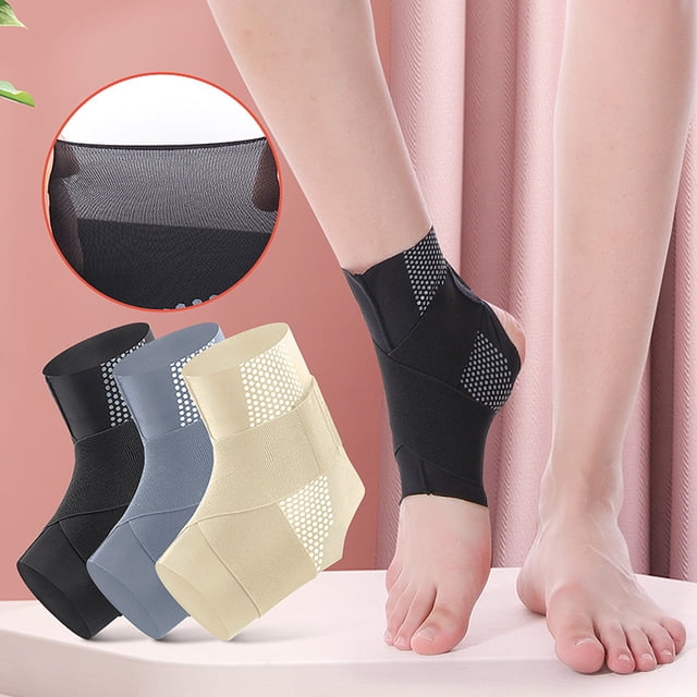 1 Pce Attelle de Cheville Compression Bandage Élastique Talon Ouvert Absorption de la Sueur Haute Élasticité Protection Résistant à l'Usure Haute Performance Soutien de l'Articulation de la Cheville pour le Sport