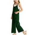 thumbnail image 3 of Girls' Jumpsuits Rompers Summer Rompers For Girls Adjustable Wide Leg Jumpsuit Loose Rompers Girls Clothing Size 5-6 Y, 3 of 8