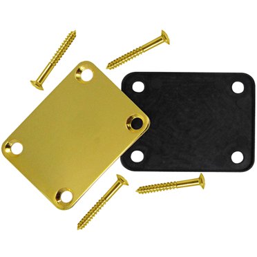 Shisuyan 2 Sets Guitar Neck Plate with Screws Metal Electric Guitar Neck Plates