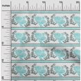 thumbnail image 1 of oneOone Cotton Silk Fabric Stripe|Leaves & Hen Block Print Fabric BTY 42 Inch Wide, 1 of 4