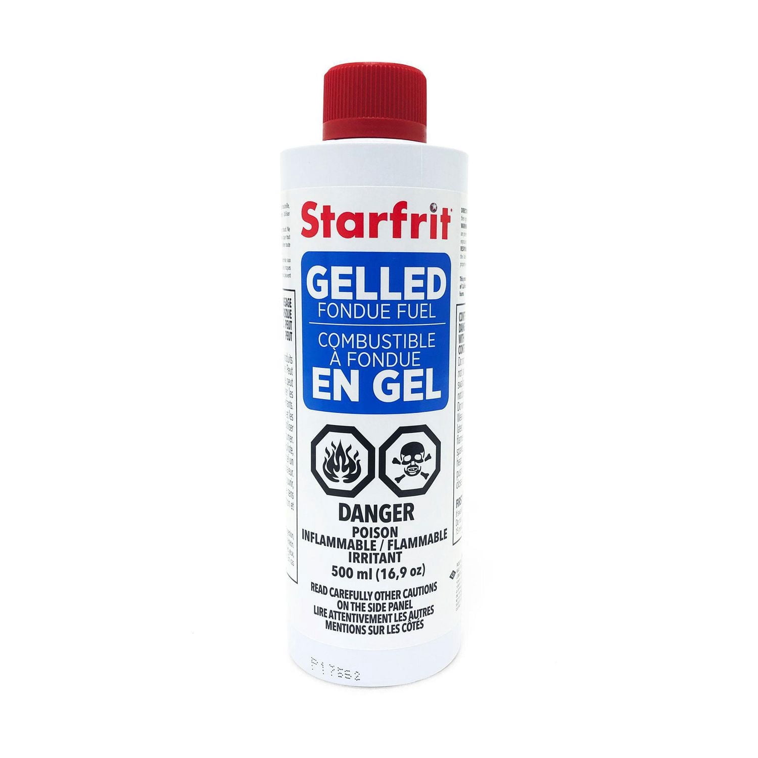 Starfrit Combustible à Fondue en Gel 500 mL (16,9 oz), Flamme Durable, Versage Sécurisé, Flamme Visible, Pour Brûleur À Gel, Compatible Avec Services À Fondue, Brûle Proprement