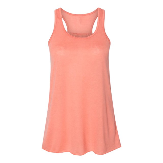 Bella Ladies Flowy Racerback Tank, L, Sunset