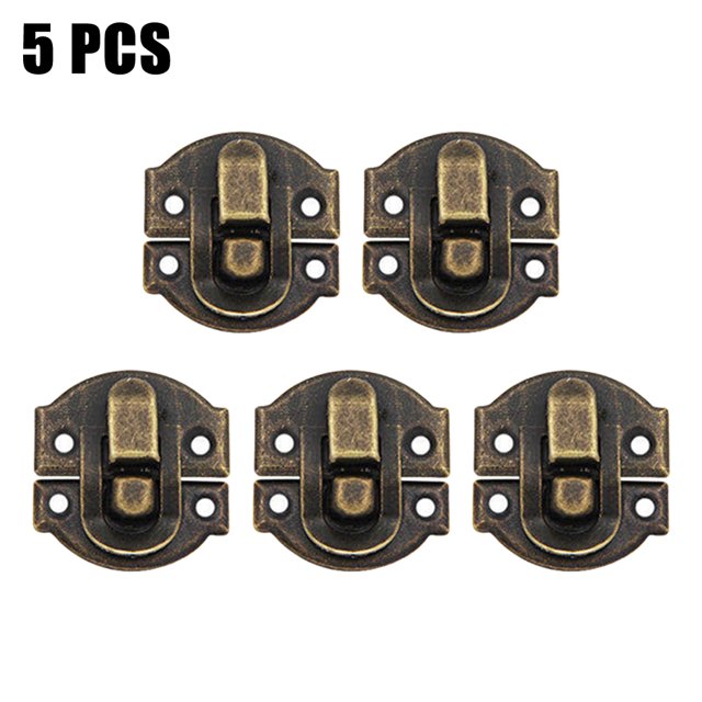 5/12set Jewelry Box Hasp Clasp Suitcase Wood Chest Cabinet Decorative Lock Latch