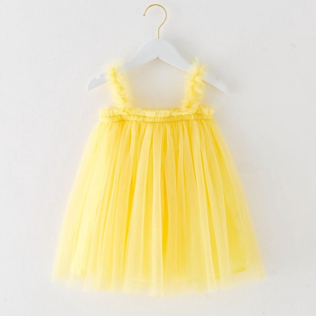 Cowsor Baby Girl Dress Flower Tulle Party Dresses Princess Pageant Birthday Wedding
