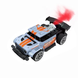 Blue 6-Channel Remote Control Stunt Car With Led Spray, High Speed Race Drift Rc Vehicle For Kids, 9.5X5.1X3.2 Inch Off-Road Toy Car