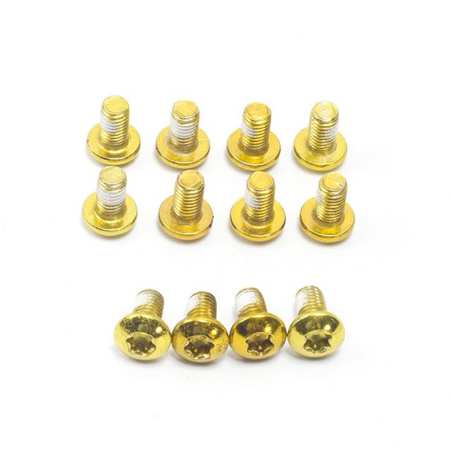 12 Pcs M5x9mm Vis de Rotor de Frein à Disque Acier T25 Vélo Freins Disque