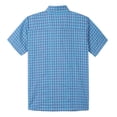 thumbnail image 3 of Bienzoe Boy's Cotton Plaid Button Down Short Sleeve Shirt Blue/Azure 9/10, 3 of 6