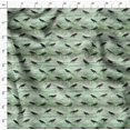 thumbnail image 4 of Soimoi Green Poly Georgette Fabric Crow Bird Print Fabric by the Yard 52 Inch Wide, 4 of 6