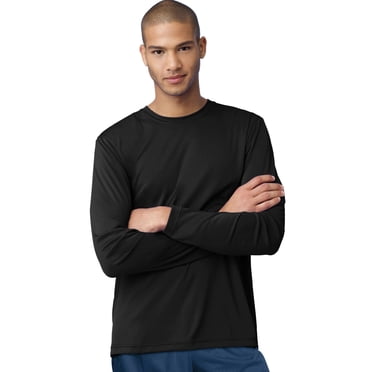 Hanes Cool DRI T-Shirt de Performance à Manches Longues pour Hommes - Meilleur Vendeur, 2X, Noir