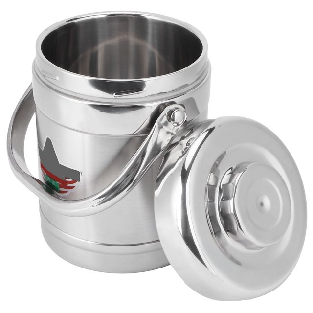 Boîte à Lunch en Acier Inoxydable 1.2L en Forme Droite, Pot Isolé pour l'École