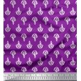 thumbnail image 1 of Soimoi Satin Silk Fabric Floral Block Print Fabric by Yard 42 Inch Wide, 1 of 3