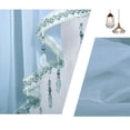 thumbnail image 5 of JilgTeok 6 Pcs Floral Sheer Lace Shade Window Curtain with Scalloped Edges and Rod Pocket Top for Easy Hanging Light Filtering Valances Drapery for Farmhouse, Kitchen, Bedroom Clearance, 5 of 5