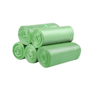 JilgTeok 1 Packs 100pcs 15L Biodegradable Trash Bags for Kitchen Bathroom Office, Starch Based Eco Friendly Garbage Bag Waste Can Liners
