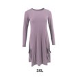 thumbnail image 2 of Ruiboury Robe Chandail en Coton Décontractée Vintage de Printemps à Manches Longues Chic Sans Effort Violet 3TG, 2 of 6