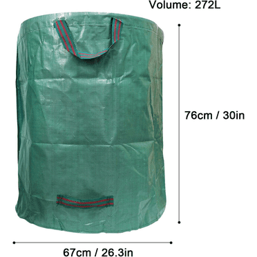 Gardening Bags with Flexible Hoop for Stability, Extra Large Capacity 272 Liters, Water Resistant Material, Space-Saving Storage, Reusable Leaf Waste Container, XXL Size, 4PCS