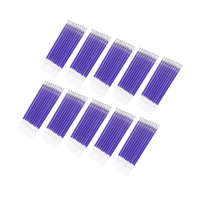 100Pcs Heat Erasable Pen Refills Erase Pens Fabric Marking Pens Refills for Embroidery Blue