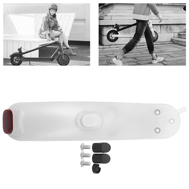 Scooter Rear Mudguar, 1Set 26cm +Screw Rear Mudguard, ABS+PC for Xiao-mi M365/Pro Smart Electric Scooter Gray Black,White,Red