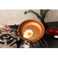 thumbnail image 2 of Gotham Steel Diamond Copper 12 inch Ceramic Nonstick Fry Pan with Helper Handle Dishwasher Safe Cookware, 2 of 5