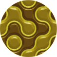 thumbnail image 1 of Ahgly Tapis Rond Lavable en Machine Intérieur Transitionnel Brun Bronze Foncé, 4 Pieds Rond, 1 of 7