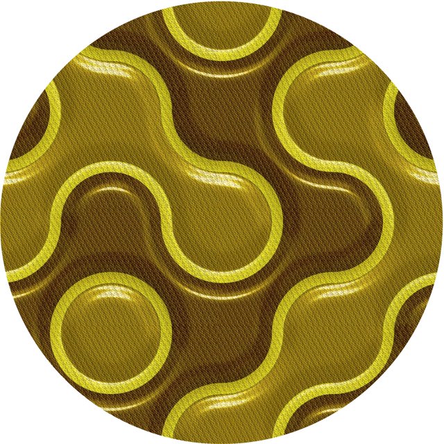 Ahgly Tapis Rond Lavable en Machine Intérieur Transitionnel Brun Bronze Foncé, 4 Pieds Rond