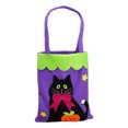 thumbnail image 1 of Sacs à Friandises d'Halloween Non Tissés avec Poignées - Sacs de Cadeaux de Fête « Trick or Treat » Mignons avec Motifs de Chat et d'Araignée Effrayants, Bacs de Collecte de Bonbons Réutilisables pour Enfants Halloween (10,4 X 8,6 Pouces), 1 of 3