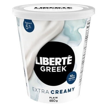 Liberté Grec Yogourt 5 % Extra crémeux, Nature, Teneur élevée en protéines, 650g