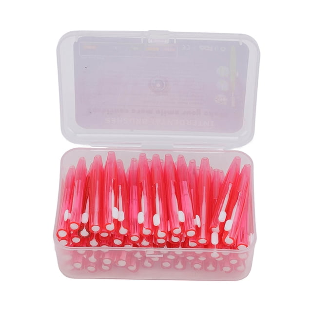 Braces Cleaner, Efficient Interdental Brush Slim 60Pcs For Orthodontic Care For Children Pink