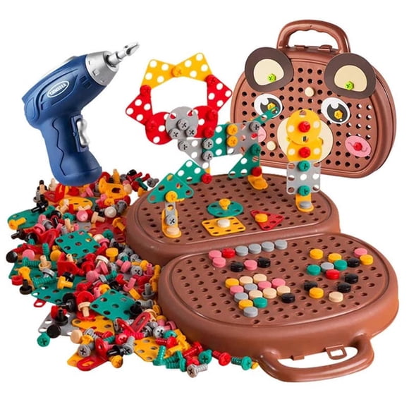 203Pcs Kid Tool Pretend Play Tool Set Toy Construction Preschool Learning Activities Educational STEM Montessori Toys for Boys Girls 3-6 years