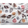 thumbnail image 2 of Soimoi Crepe Silk Fabric Colorful Shells Ocean Fabric Prints By Yard 42 Inch Wide, 2 of 3
