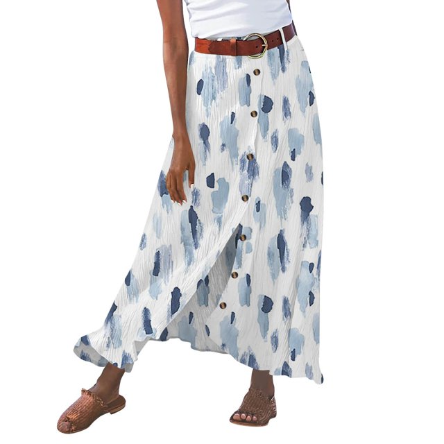 Ketyyh-chn99 Midi Robes pour Femmes Grande Taille Décontractées de Plage Robe d'Été Décontractée Robes T-shirt à Manches Longues Boho de Plage Bleu Foncé,TG