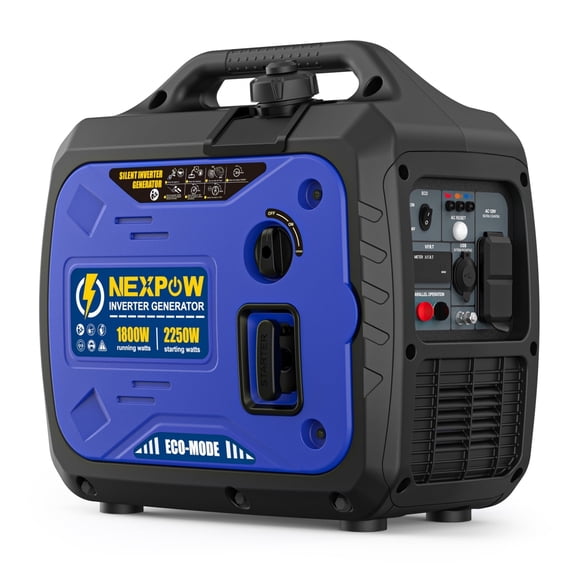 NEXPOW 2250W Portable Inverter Generator, High Quality Portable Gas Powered Portable Generators, Quiet Lightweight for Backup Home & Camping, Eco-Mode Feature, Parallel Capability, EPA Compliant