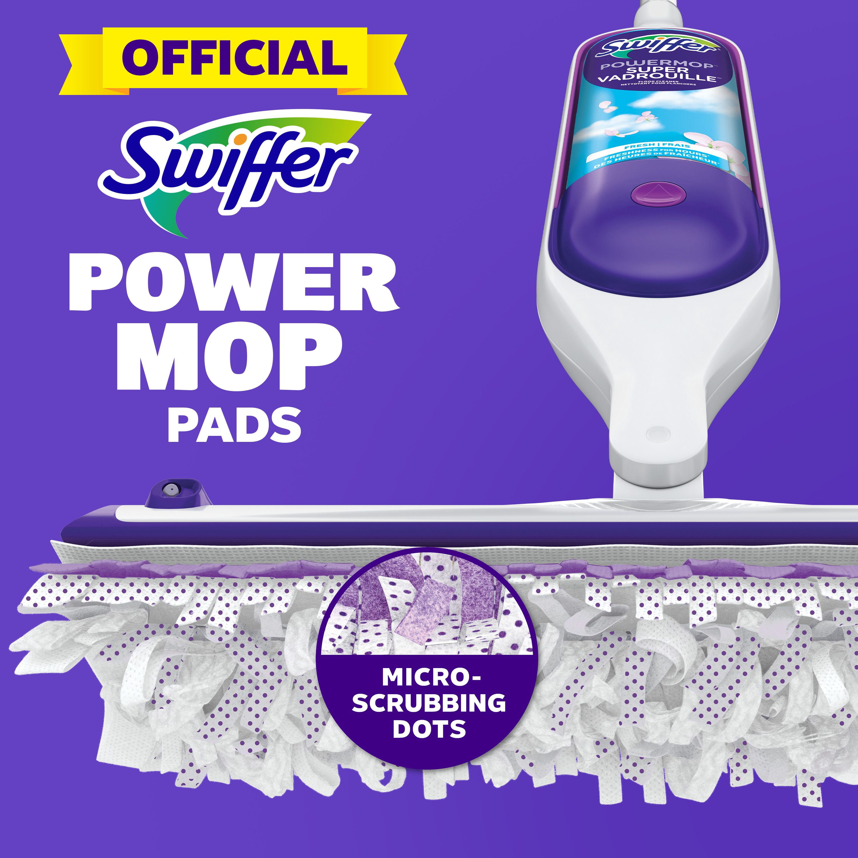 Recharges de coussins nettoyants multi-surfaces Swiffer SuperVadrouille pour planchers, 11 unités
