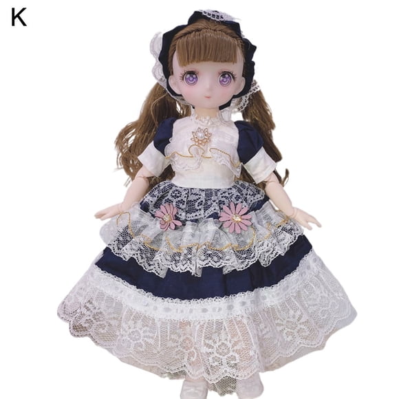 Poupée BJD Adorable de Collection, Confortable au Toucher, Visage de Bande Dessinée Bidimensionnel, Jouet Poupée BJD pour Fille, Cadeaux d'Anniversaire