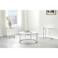 thumbnail image 5 of Steve Silver Echo White Marble and Chrome Metal Round Cocktail Table, 5 of 5