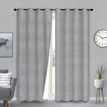 Safdie & Co. Curtain Woven Room Darkening 54X84L Gray Brick