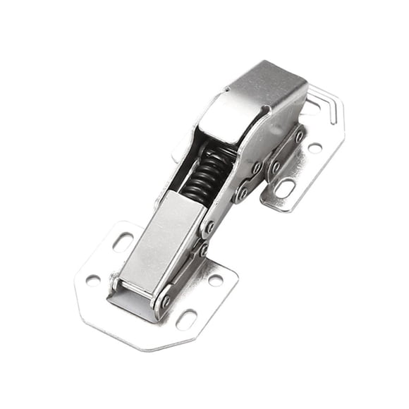 Stainless Steel Cabinet Hinge, 5 Inch No Slot Bridge Hinge with Buffer for Wooden Doors