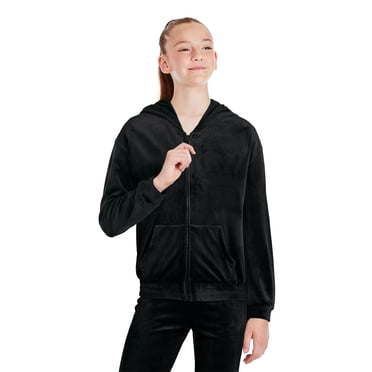 George Girls' Velour Full Zip Hoodie