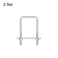 thumbnail image 3 of Unique Bargains Square U-Bolts 2 Sets 47mm Inner Width 90mm Length M6 304 Stainless Steel U Clamp Bolt, 3 of 5